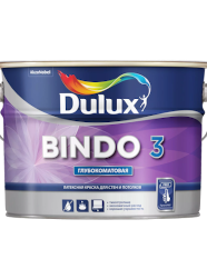 Краска Dulux BINDO 3 для стен и потолков белая глубокоматовая BW 10 л