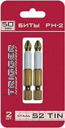 Бита Triger PH2 магнитная 50 мм сталь S2 повышенной прочности (2 шт.) 84972