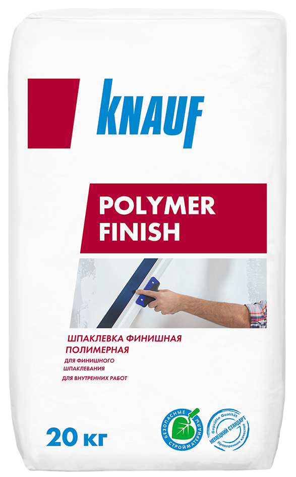 Шпаклевка полимерная Кнауф Полимер Финиш белая 20 кг
