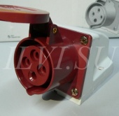 Розетка силовая IEK ССИ 124 угловая настенная 3P+PE 32 А 380-415 В IP44 PSR12-032-4