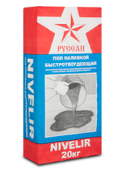 Наливной пол (ровнитель) универсальный Русеан Nivelir самовыравнивающийся быстротвердеющий 20 кг