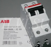 ABB Автоматический выключатель двухполюсный SH202L С10
