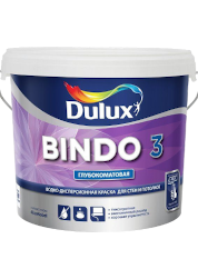 Краска Dulux BINDO 3 для стен и потолков белая глубокоматовая BW 5 л
