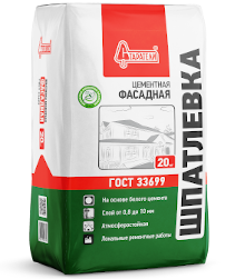 Шпаклевка цементная Старатели Фасадная бежевая 20 кг