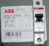 ABB Автоматический выключатель однополюсный SH201L С6