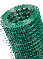 Сетка сварная с ПВХ покрытием 50х50 д1,6 мм зеленая 1,5х20 м